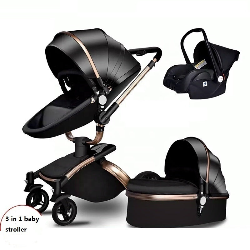 Baby Stroller 3 in 1 Bassinet Stroller With Car Seat
