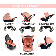 Load image into Gallery viewer, 4 in 1 Baby stroller infant  bassinet carriage carriola light weight travel