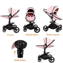 Load image into Gallery viewer, Baby Stroller Bassinet Carriage Combo 360 Rotation 2 in 1 Luxury for Newborn and Toddler