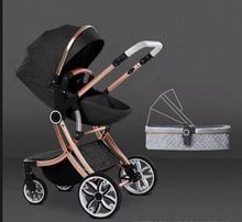 Load image into Gallery viewer, Infant baby stroller newborn 3 in 1 combo, Bassinet, toddler, Leather