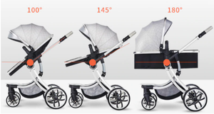 Infant baby stroller newborn 3 in 1 combo, Bassinet, toddler, Leather