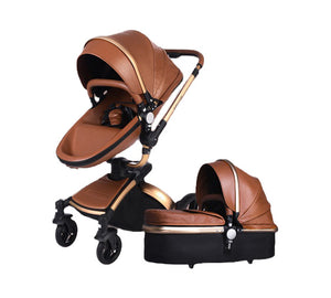 Baby Stroller Bassinet Carriage Combo 360 Rotation 2 in 1 Luxury for Newborn and Toddler