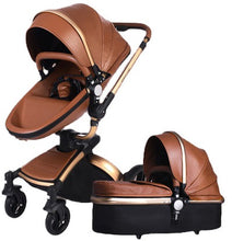 Load image into Gallery viewer, Baby Stroller Bassinet Carriage Combo 360 Rotation 2 in 1 Luxury for Newborn and Toddler